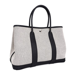 Bag Garden Party 30 Criss Cross Toile / Black Vache Country Leather