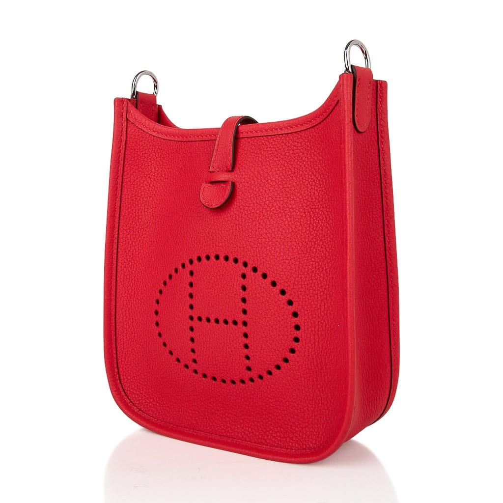 Evelyne TPM Amazone Bag Rouge De Coeur Taurillon Maurice Palladium