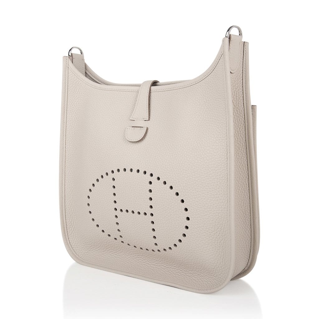 Evelyne PM Bag Beton Palladium Hardware Clemence Leather