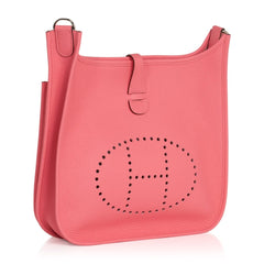 Evelyne PM Bag Rose Azalee Palladium Hardware Clemence Leather New w/Box