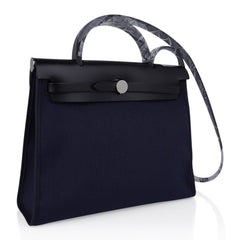Herbag Zip Navy on Black 31 Militaire Canvas Vache Hunter Leather