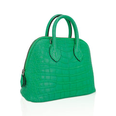 Mini Bolide 1923 Bag Vert Comics Matte Alligator with Palladium Hardware