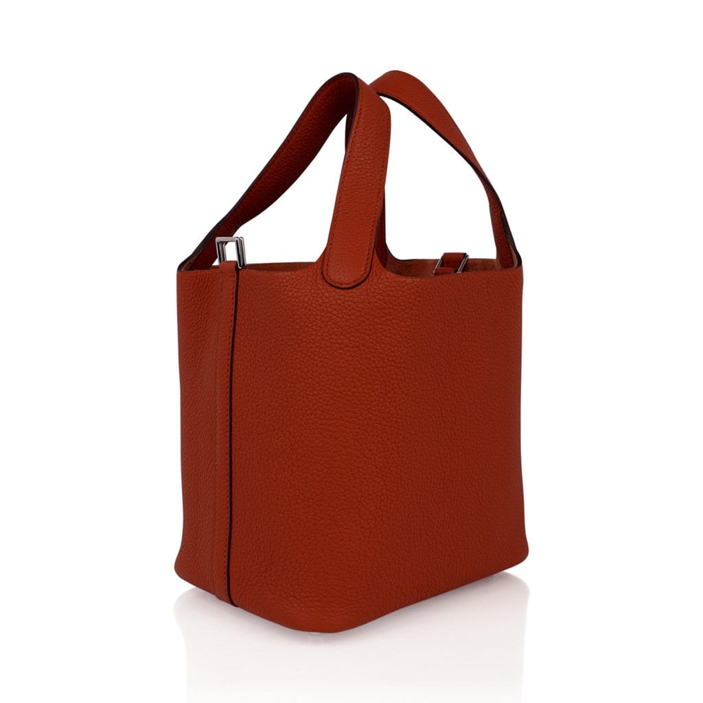 Picotin Lock 18 Bag Cuivre Palladium Hardware Clemence Leather