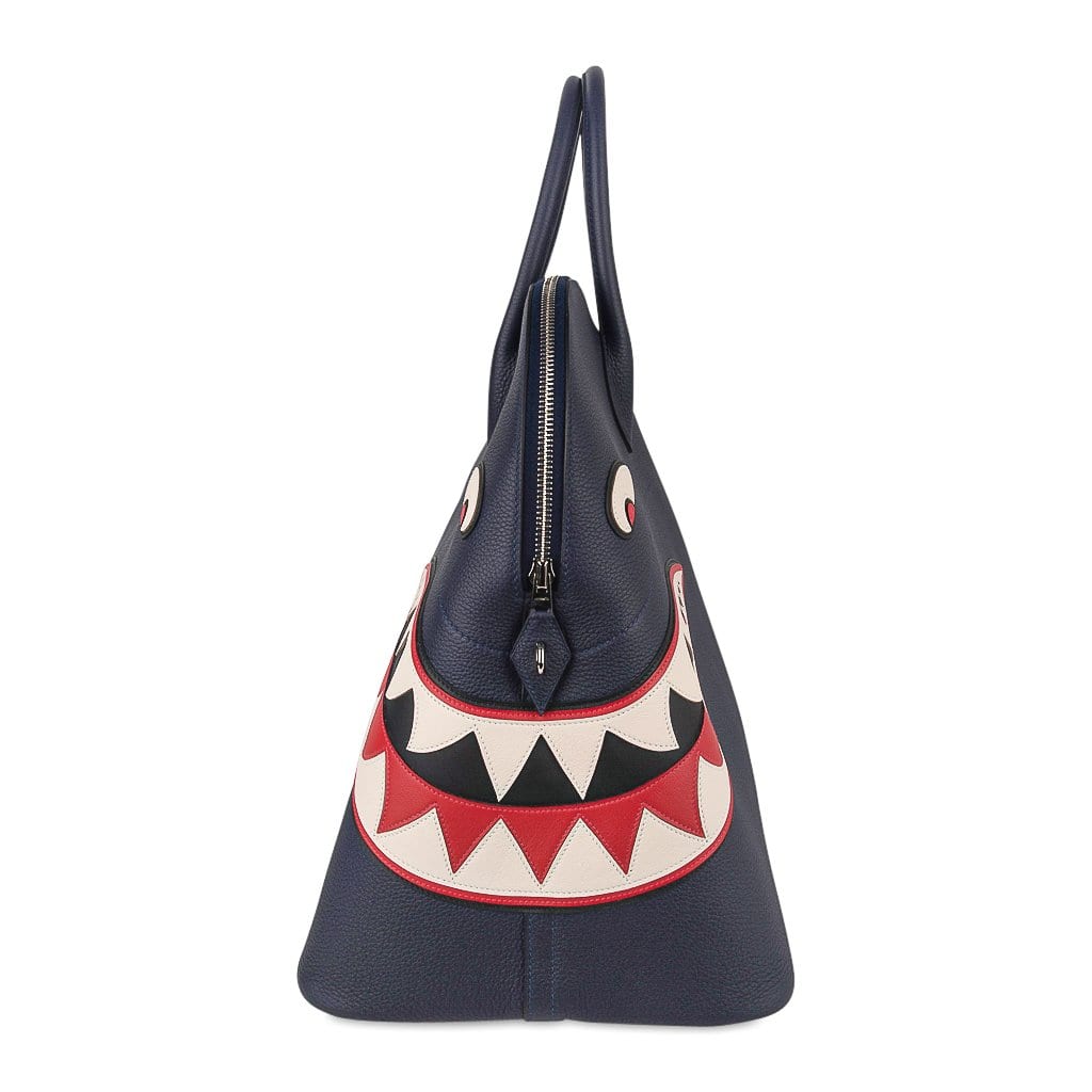 Limited Edition Bolide 40 Bag Runway Shark Monster Blue Indigo