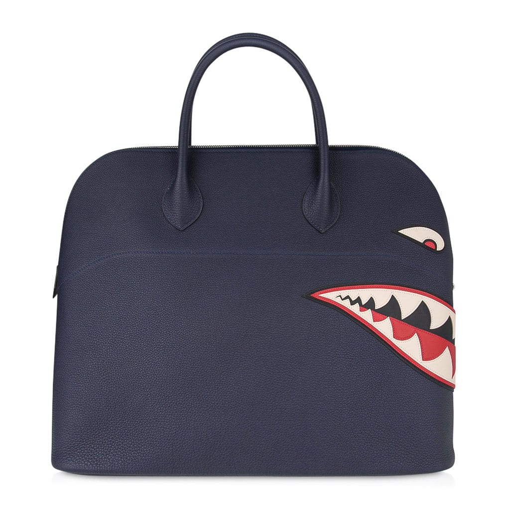 Limited Edition Bolide 40 Bag Runway Shark Monster Blue Indigo