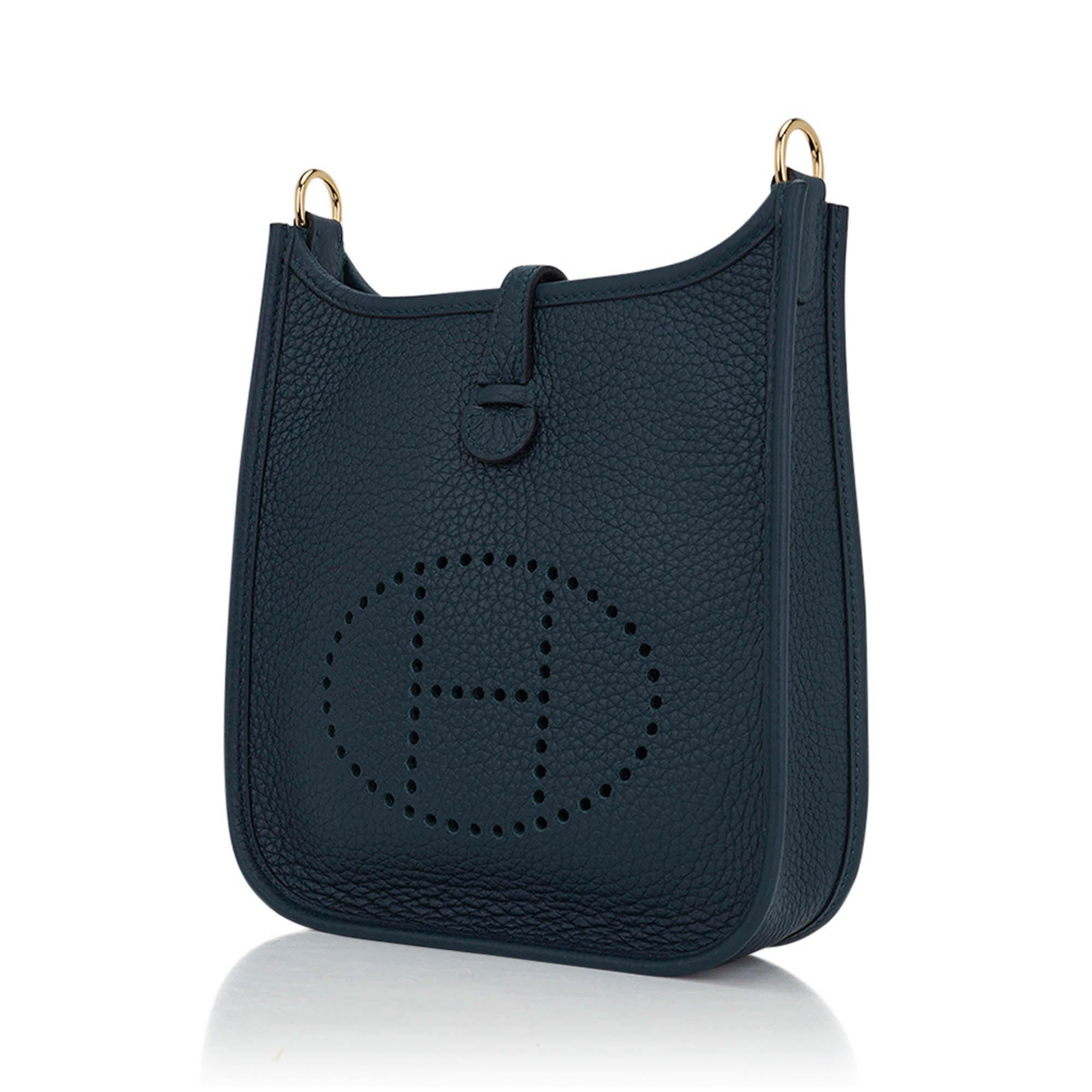 Mini Evelyne III TPM Crossbody Bag Vert Rousseau Clemence with Gold