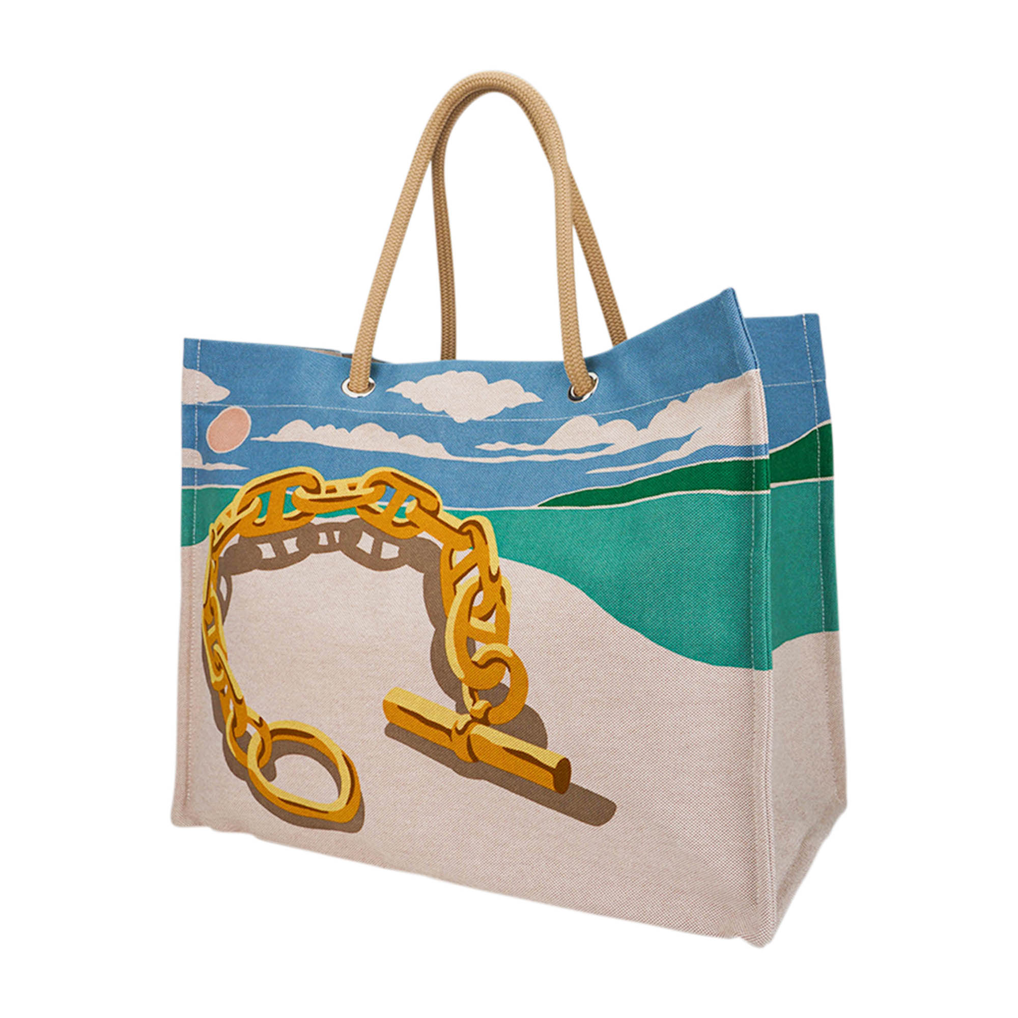 Beach Tote Bag Escale A La Plage Or H Canvas