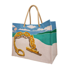 Beach Tote Bag Escale A La Plage Or H Canvas